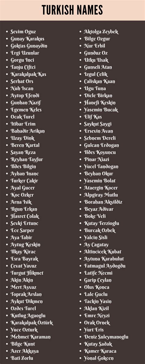 Turkish Names